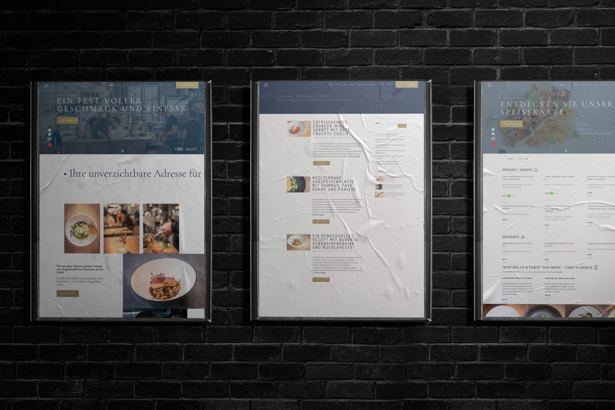 la restaurant basel webdesign
